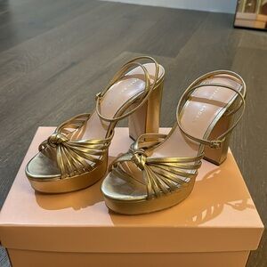 Loeffler Randall Chunky Golden Heels